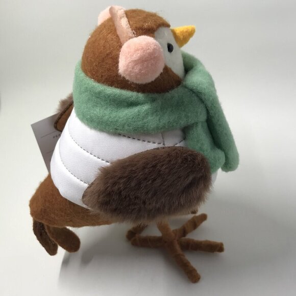 NWT Target Wondershop Featherly Friends Fabric bird "WAFER" with ear muffs - Picture 6 of 13